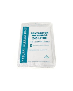 Austar CON240LTCLR Contractor Garbage Bag 240L - Natural/Clear (100)