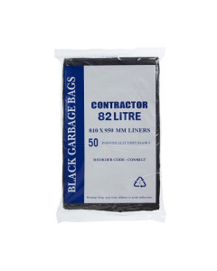 Austar CON82LT Contractor Heavy Duty Garbage Bag 82L - Black (250)