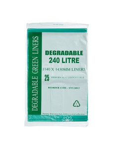 Austar ENV240LT EPI Degradable Garbage Bags 240L Green 1430X1140 (100)