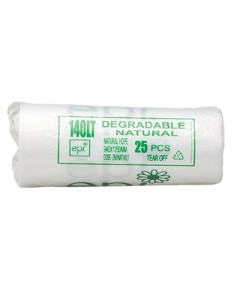 Austar ENVNAT140LT/R EPI Degradable Garbage Bags EHD 140L Natural 1250x940 (200) Roll 