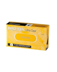 Pro-Tek™ GUCLP-L Vinyl Gloves Large – Lightly Powdered - Clear (100)