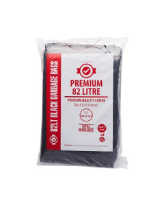 Austar PR82LTEHD Premium Extra Heavy Duty Garbage Bag 82LT Black (200) Flat Pack