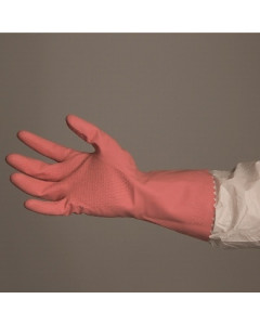 Gloves Rubber General Purpose Silverlined Pink Size-Small