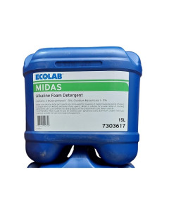 Ecolab® 7303617 Cleantec Midas Alkaline Foam Detergent 15L