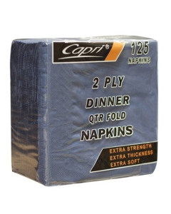 Capri® C-ND0163 Napkin Dinner 2Ply Qtr Fold – 400 x 400mm (1000) – Dark Blue