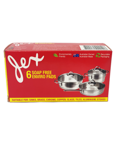 JEX JEX12 Steel Wool Soap Free Pads (6)