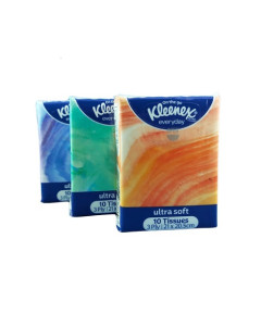 Kleenex® 202 Pocket Pack Everyday Facial Tissue 10's 3 Ply (144 Pkts)