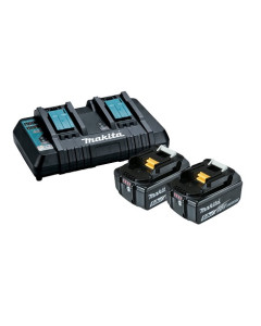 Makita® 198928-5 DC18RD Dual Port Rapid Optimum Charger with 2 x BL1850B-L18V Batteries