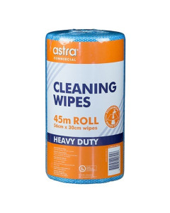 Astra® AWR45/6BRL Heavy Duty Cleaning Wipes 30cm x 45m roll -  Blue