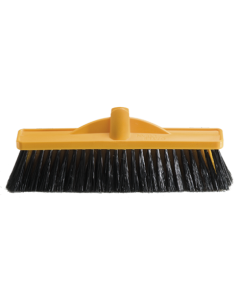 Oates® 164709 Platform Workshop Medium Stiff Poly/Plastic Broom – Head Only – 350mm - Yellow