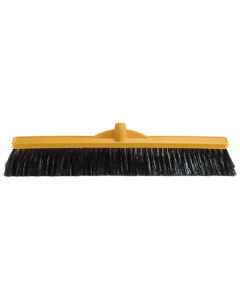 Oates® 164718 Platform Workshop Medium Stiff Poly/Plastic Broom – Head Only – 600mm - Yellow