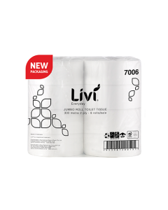 Livi® 7006 Everyday Jumbo Toilet Tissue 2 Ply 8 Rolls x 300m