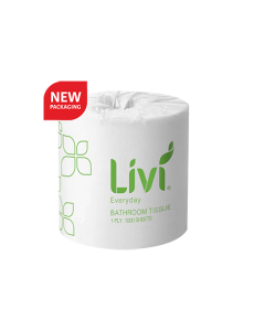 Livi® 7007 Basics Everyday Toilet Rolls 1 Ply 48 Rolls x 1000 Sheets