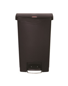 Rubbermaid® 1883611 Slim Jim® Streamline™ Step-On Front Step Bin  50L - Black