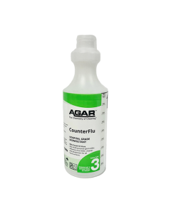 Agar™ D03C CounterFlu Detergent & Hospital Grade Disinfectant Code 3 Bottle 500ML - Empty Bottle