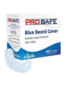 ProSafe™ BCD208B Beard Covers Disposable Double Loop – Blue (500)