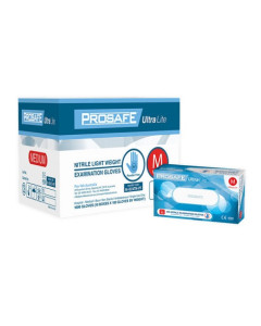 ProSafe™ M-ULNTH-PF Ultra Lite Nitrite Examination Gloves Blue Powder Free Medium (100)
