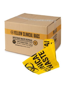 Austar YIW130LT Clinical Waste Bags LDPE 130L Yellow 860x1220 (200)