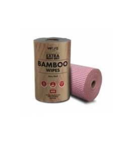 Veora™ 22632R Everyday Extra Heavy Duty Bamboo Wipes 30cmx45m Red