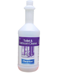 Ecolab® 7758990 Cleantec Dispensing Bottle - Printed Toilet & Bathroom Cleaner 750ml - Empty Bottle