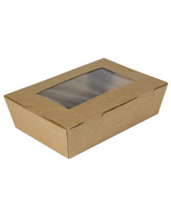 Envirochoice EC-SB0251 Lunch Box With Window PLA Lined Heavy Board Kraft Medium (200)