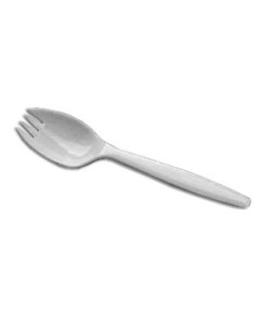 CostWise HL-CUT-S Plastic Cutlery White - Spork 100)