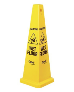 Oates® 165108 Cone Caution Safety Sign – Caution Wet Floor
