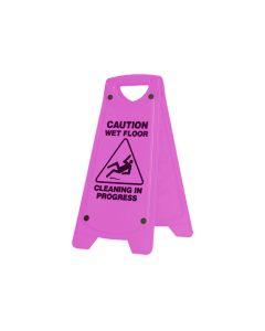 Oates® 165483 Non-slip A-Frame Caution Safety Sign WET FLOOR – Pink
