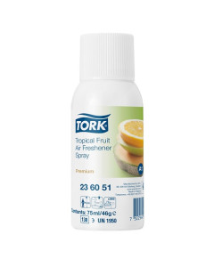 Tork® 236051 Tropical Fruit Air Freshener Spray Dispenser Refill 12 x 75ml can – A1