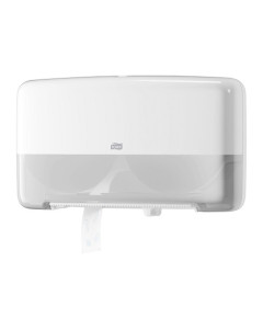 Tork® 555500 Twin Mini Jumbo Toilet Roll Dispenser T2 ABS – White