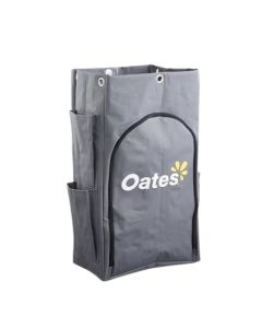 Oates® 167047 Platinum Janitor Cart Replacement Zip Bag - Grey