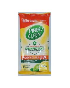 Pine O Cleen 3245792 Disinfectant Wipes Lemon Lime 6pksx45wipes
