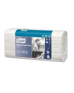 Tork® 130043 Premium Folded Wiping Paper Plus Wipes 2 Ply (1000) W4 - White