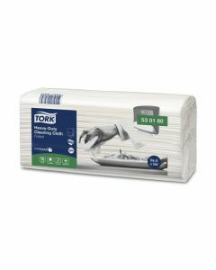 Tork® 530180 Premium Multipurpose Folded Heavy-Duty Cleaning Cloth 1 Ply (280) W4 - White